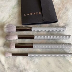 LARUCE Brand new four piece brush set. Duo fiber, highlighter, fluff, tapered!